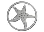 Amello Moneta Gioielli Argento 30 Mm Intarsio Acciaio Inox Moneta Stella Marina Signore ESC510J