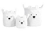 Childhome Cestino Per Orsacchiotti Bianco Sporco Set Da 3