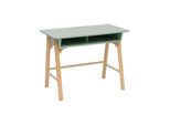 Scrivania Per Bambini Rebecca Mobili Luan 70X90X50 Mdf Pino Verde Acqua Marrone