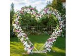 Wisfor Arco Di Nozze 207X200Cm Forma Di Cuore Sfondo Cornice Metallo Palloncino Decorazione Cabina Fotografica Fai Da Te Ferro Fiore Cornice Matrimonio Arco Per La Decorazione Della Festa Di Nozze
