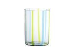 Bicchiere Tirache Zafferano In Vetro Borosilicato Bicolore Acquamarina-Verde Box 6 Pezzi