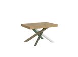 Itamoby - Tavolo Allungabile 120/380X90 Cm Volantis Quercia Natura Gambe Multicolore 4/A