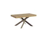 Itamoby - Tavolo Allungabile 160/420X90 Cm Volantis Quercia Natura Gambe Multicolore 4/C