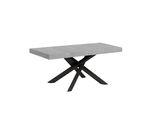 Tavolo Allungabile 140/400X90 Cm Volantis Premium Cemento Gambe Antracite