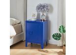 Comodino 'Inari' Con Maniglia A Sinistra In Acciaio 57 X 40 X 30 Cm Blu