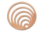 Amello Coins Rose 30 Mm Intarsio Acciaio Inossidabile Placcato Oro Cerchi Per Monete Da Donna ESC524E
