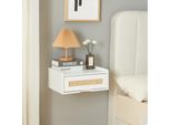 Mensola A Muro 'Ljuredsø' Con Cassetto 40X30X16,5 Cm Bianco