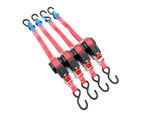 Cinghia Di Tensionamento Automatico/Cinghia Di Fissaggio, Lxl: 5,0 M X 25 Mm, Con Gancio A S, 4 Pezzi