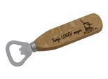 Apribottiglie In Rovere Per Tappi Di Bottiglia 13,5 Cm + Incisione