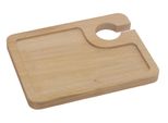 Tavola Da Colazione In Legno Per Antipasti Con Portabicchieri | 20X15Cm | Legno Di Faggio