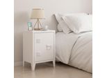 Comodino 'Inari' Con Maniglia A Destra In Acciaio 57 X 40 X 30 Cm Bianco