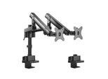 Supporto Per Monitor A 2 Pieghe Supporto Da Tavolo Con Molla A Gas Braccio Per Monitor Supporto Per Monitor Vesa 75X75 100X100 17"-32"" Per 2 Monitor Casa Ufficio"