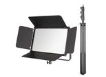Walimex Pro Led Niova 150-F Pro Luce D'area Incl. Treppiede Per Lampada, Luce D'area Da 150 W Con Bicolore, Luminosità Da Studio Dimmerabile, Luce Video Con Radiocomando