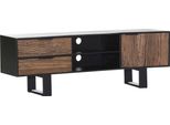 Lowboard Gutmann Factory "Magic", Braun (Braun, Schwarz), B:170Cm H:56Cm T:42Cm, Sideboards, Lowboard, Kommode Aus Recyceltem Altholz, Tv-Board
