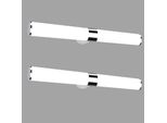 Zmh Led Lampada A Specchio Lampada A Specchio 2ER Cromo Lampada A Parete IP44 Lampada A Parete Bianco Neutro 4000K Luce A Prova Di Umidità 15W 60CM Per Armadio Cucina Cantina