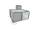 Box Quadrato Per Bambini, Spaziosa Area Di Gioco Sicura, Divertente Parco Giochi Per Bambini , Grigio Chiaro