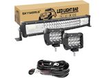 Striscia Luminosa Led Curva, Luminosità 270W-675W, Impermeabile IP67, Filo Da 22 Pollici 270W