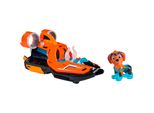 Spin Master Paw Patrol Mighty Movie - Veicolo Base Zuma Con Figura Di Cucciolo, Veicolo Giocattolo