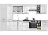 Vicco Cucina Componibile Fame-Line, 355 Cm , Pt Antracite, Bianco Lucido/Bianco/Bianco