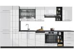Vicco Cucina Componibile Fame-Line, 355 Cm , Pt Rovere, Bianco Lucido/Antracite/Antracite