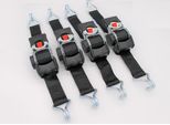 Cinghia Di Tensionamento Automatico/Cinghia Di Fissaggio, Lxl: 3,0 M X 50 Mm, Con Ganci A Punta, Nero, 4 Pezzi