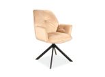 Sedia Girevole Jadrana 2 - Beige / Nero