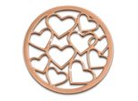 Amello Coins Rose 30 Mm Intarsio Acciaio Inox Placcato Oro Coin Hearts Ladies ESC504E