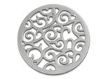 Amello Moneta Gioielli Argento 30 Mm Intarsio Acciaio Inox Moneta Ornamento Signore ESC505J