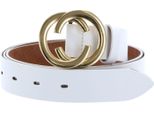 Vanzetti Pelle Cintura Chain Reaction 30Mm Leather Belt W95 White Bianco