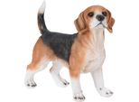 Figura Di Cane Da Giardino, H. 28 Cm, Pietra Fusa