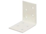 Alberts 846497 Connettore Angolare, Zincato, Plastificato Bianco, 50 X 50 X 40 Mm, Set Da 50