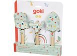 Goki 63875 Set Di Attrezzi Da Giardino, Molla, Multicolore, 3 Pezzi (1 Set)