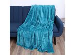 Coperta Di Flanella 150X200Cm ( Petrol ) Coperta Dalla Struttura Soffice Per Divano, Divano E Letto, Copriletto - Divano Da Lancio