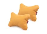 Set Di 2 Cuscini Per Il Collo Dell'auto Cuscino Per Poggiatesta Per Sedile Auto Cuscino Da Viaggio In Plastica Beige