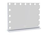 Uniq Hollywood Specchio Per Il Trucco Con 3 Luci Colorate, Specchio Cosmetico Con 15 Led, 3000-6000K