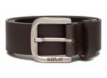 Replay Pelle Cintura Belt W95 Black Brown Marrone Scuro