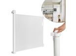 Sessamen-Lp Cancelletto Di Sicurezza Per Scale Cancelletto Di Sicurezza Per Porte Estensibile 0-180 Cm Barriere Per Cani Cancelletto Retrattile Per Porte E Scale Per Bambini E Animali Domestici (Bianco, 180 Cm)
