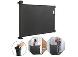 Yuenfong 87 X 180 Cm Cancelletto Di Sicurezza Per Scale, Cancelletto Barriera Per Porte Porta Estensibile A Scomparsa Per Bambini E Animali Domestici, 0-180 Cm, Nero