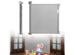 Yuenfong 87 X 180 Cm Cancelletto Per Scale Cancelletto Di Sicurezza, Cancelletto Barriera Per Porte Porta Retrattile Per Bambini E Animali Domestici, 0-180 Cm, Grigio