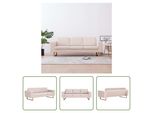 The Living Store Divano 3 Posti In Tessuto Bianco Crema