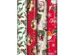 Assortimento Di Carta Da Regalo Natalizia - Carta Da Regalo Natalizia KE126 - 7 M X 70 Cm - 4 Rotoli