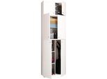 Armadietti Multiuso Lona Bianco A. 223 X L. 70 X P. 39 Cm
