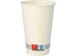 Papstar Trinkbecher Pure 87458 Pappe 03L Weiß 50 St./Pack.