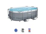 Bestway 5614A Power Steel Piscina Fuori Terra Ovale 305X200X84Cm