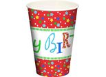Bicchiere Di Carta Papstar "Happy Birthday"" 0,2 L"
