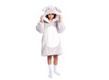 Noxxiez Accogliente Coperta Con Cappuccio Per Bambini - Perfetta Per Bambini Dai 7 Ai 14 Anni Bunny