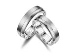 Trauring MARRYA Titan Ringe Trauringe Eheringe Partnerringe Gr. 48, silber (damen ring, silber), Fingerringe, Damen, 48, Titan