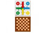 Cayro - Scacchiera E Parcheesi - Legno - Dimensioni 40 X 40 - Design Classico - Gioco Tradizionale - Sviluppo Cognitivo Cayro