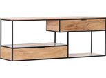 Lowboard Gutmann Factory "Porto", Schwarz (Natur, Schwarz), B:160Cm H:60Cm T:40Cm, Sideboards, Lowboard, Kommode, Breite 160 Cm