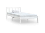 Vidaxl Letto In Legno Massiccio Di Pino Bianco 90X200 Cm